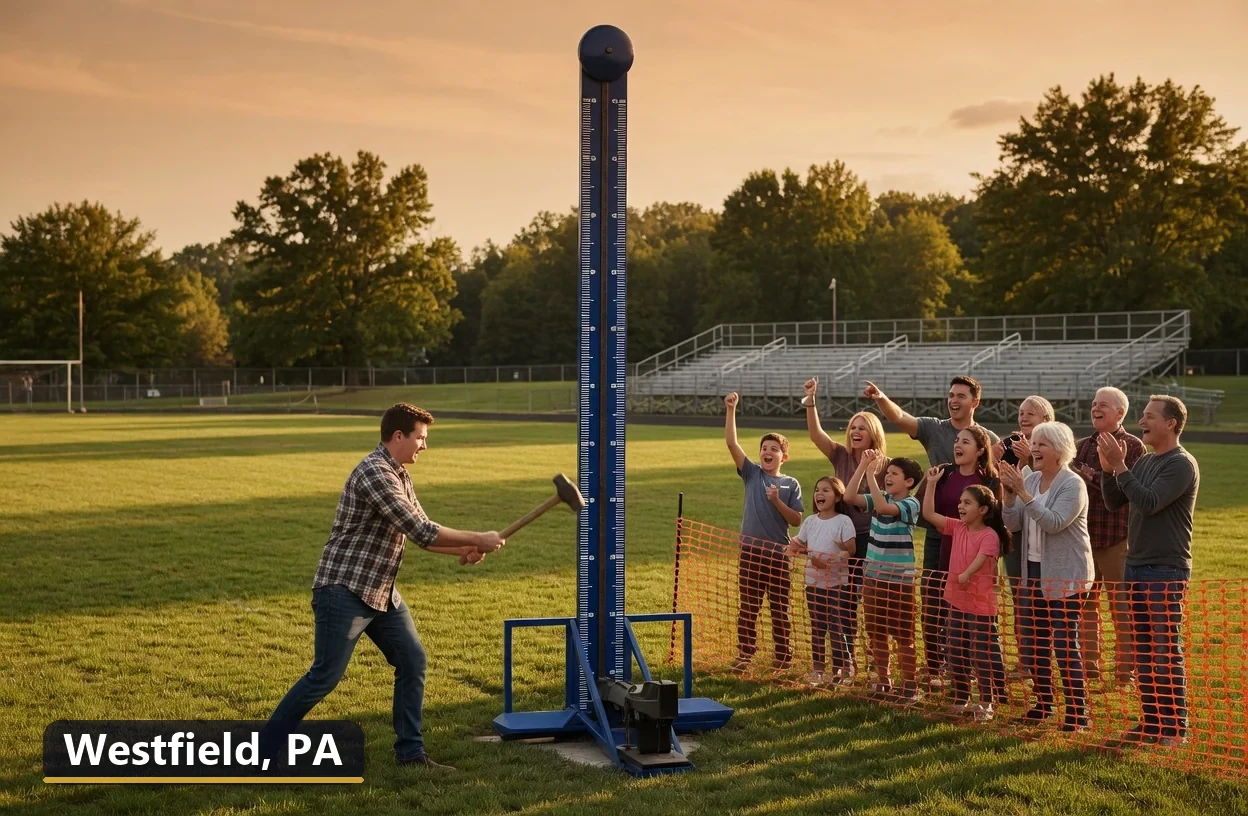 High striker carnival game rental in Westfield, Pennsylvania for field days, parties and events