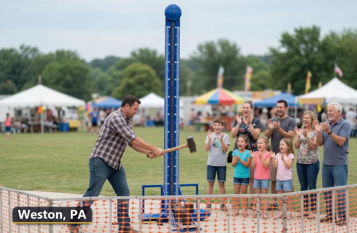 High striker carnival game rental in Weston, Pennsylvania for field days, parties and events