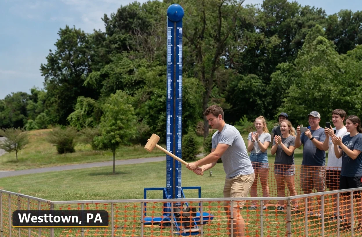 High striker carnival game rental in Westtown, Pennsylvania for field days, parties and events