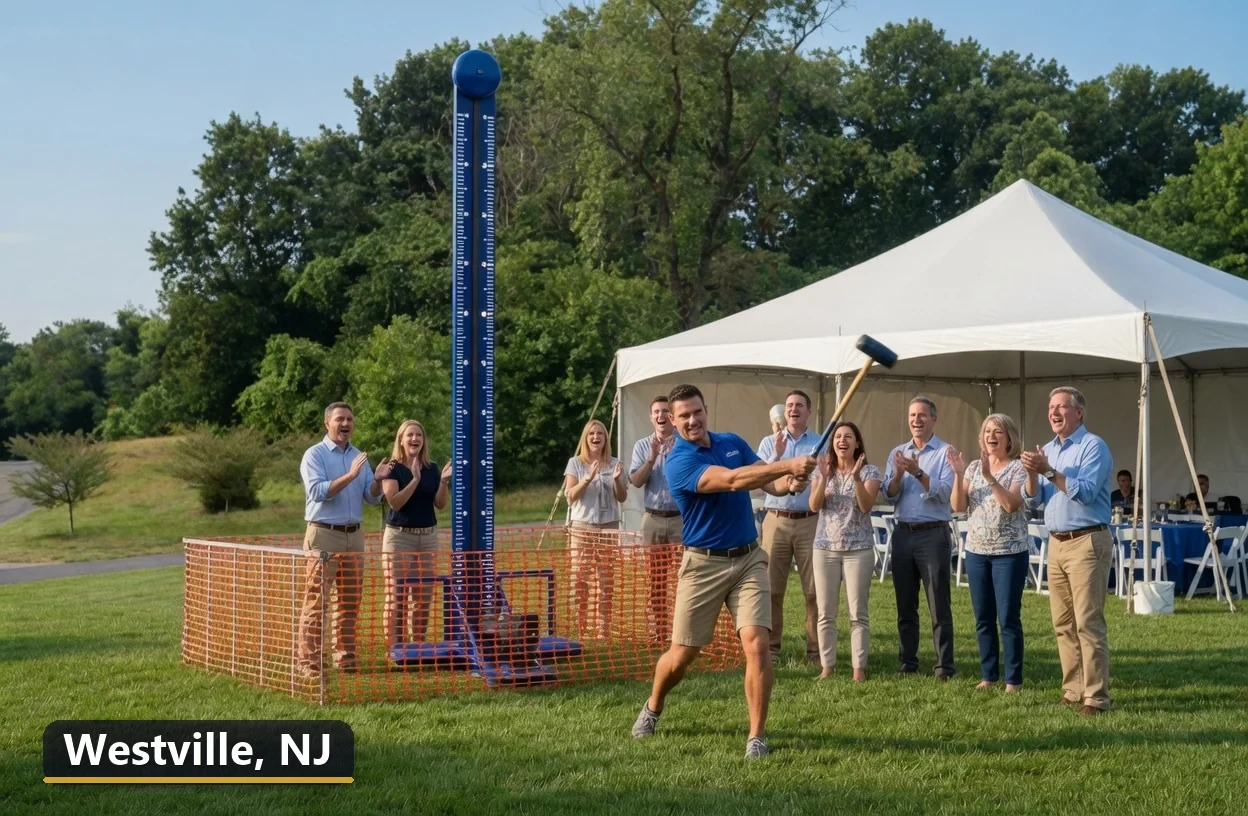 High striker carnival game rental in Westville, New Jersey for field days, parties and events