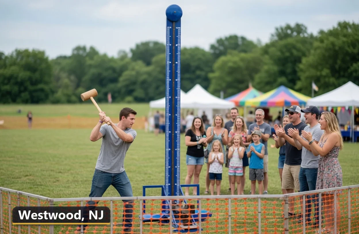 High striker carnival game rental in Westwood, New Jersey for field days, parties and events