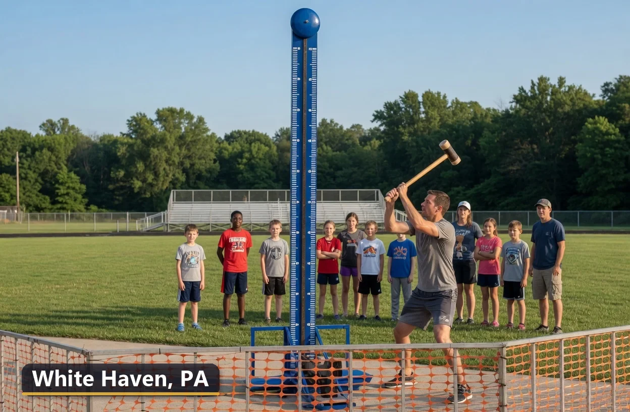 High striker carnival game rental in White Haven, Pennsylvania for field days, parties and events