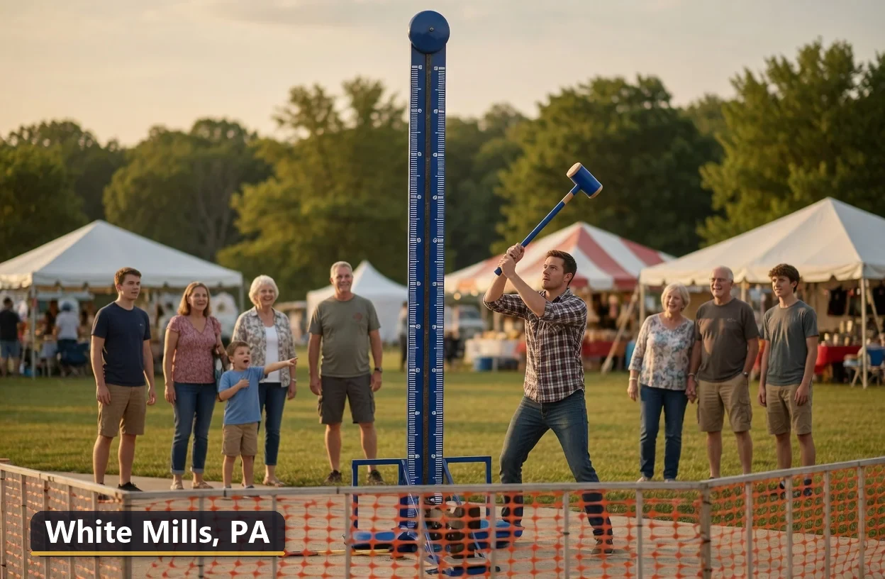 High striker carnival game rental in White Mills, Pennsylvania for field days, parties and events