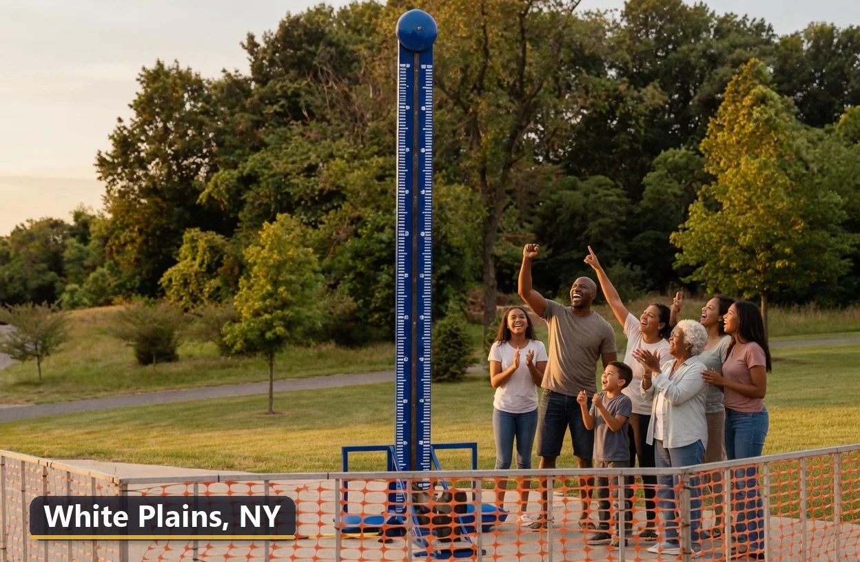 High striker carnival game rental in White Plains, New York for field days, parties and events