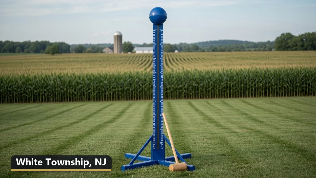 High striker carnival game rental in White Township, New Jersey for field days, parties and events