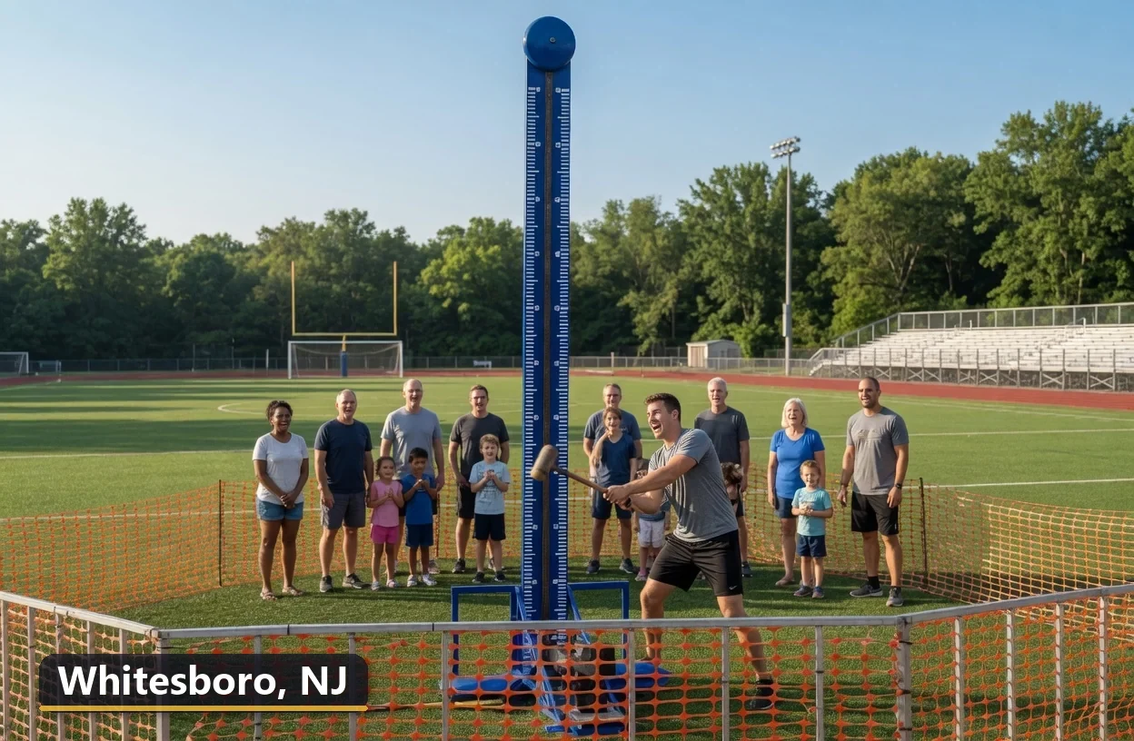 High striker carnival game rental in Whitesboro, New Jersey for field days, parties and events
