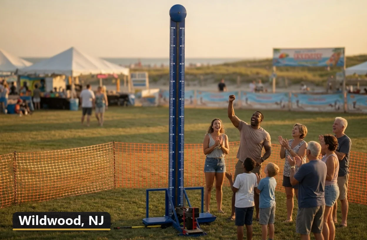High striker carnival game rental in Wildwood, New Jersey for field days, parties and events