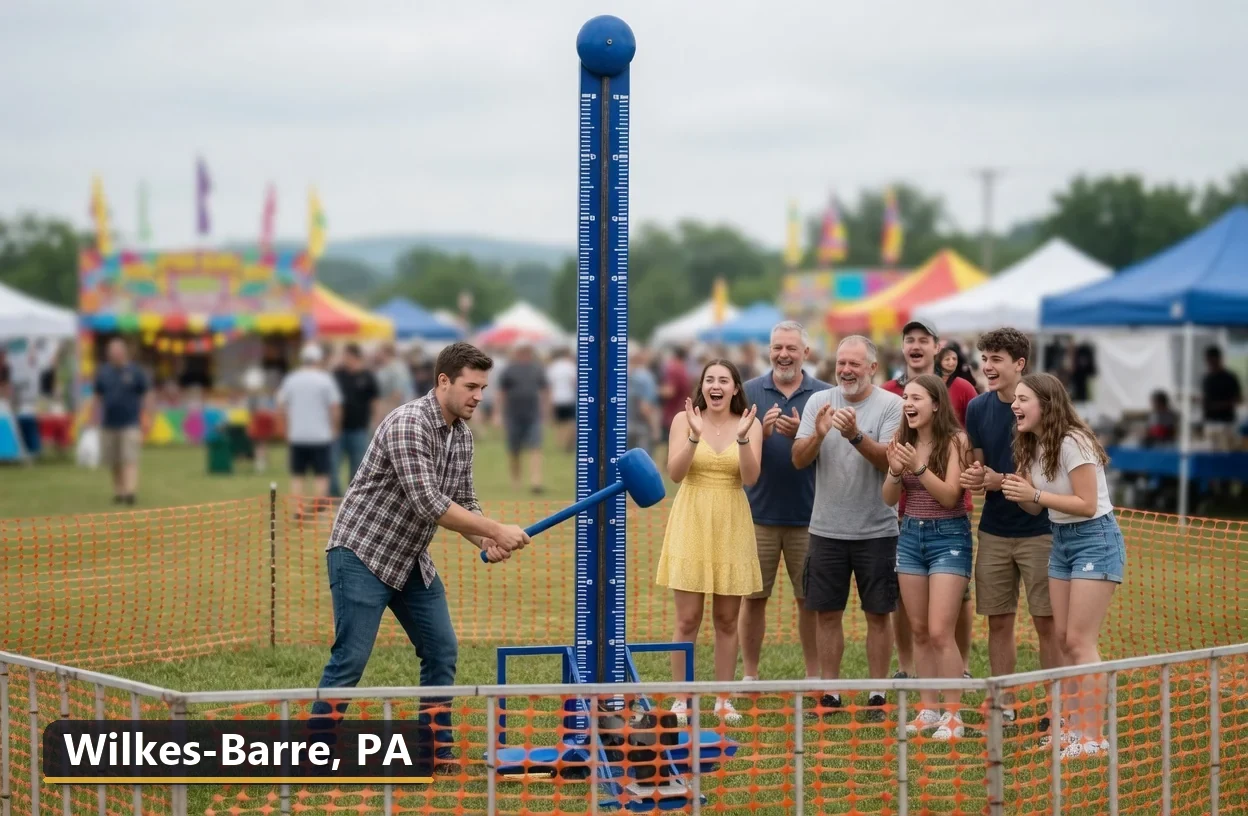 High striker carnival game rental in Wilkes-Barre, Pennsylvania for field days, parties and events