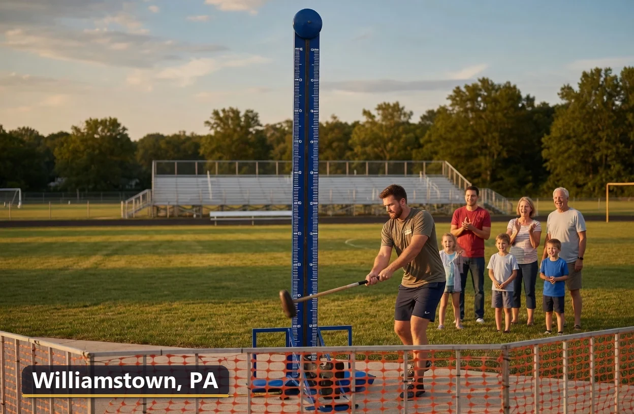 High striker carnival game rental in Williamstown, Pennsylvania for field days, parties and events
