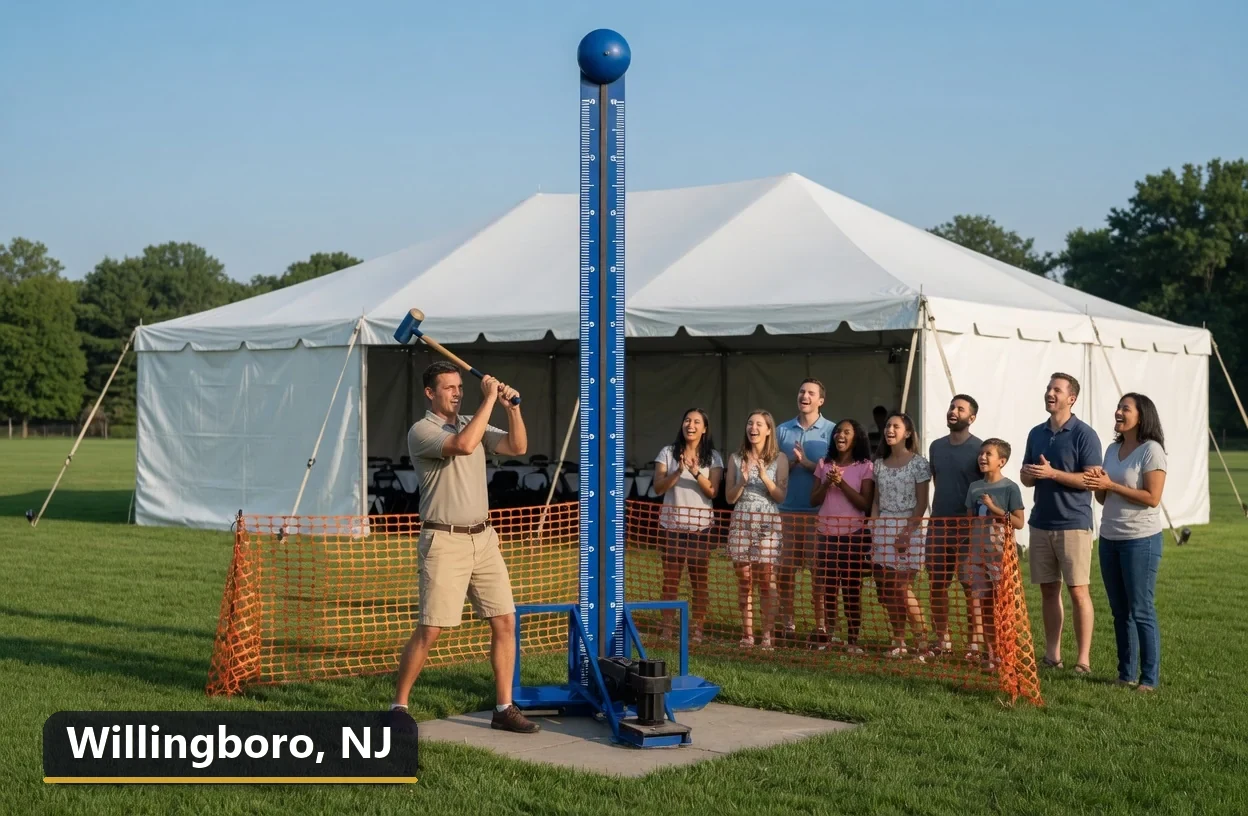High striker carnival game rental in Willingboro, New Jersey for field days, parties and events