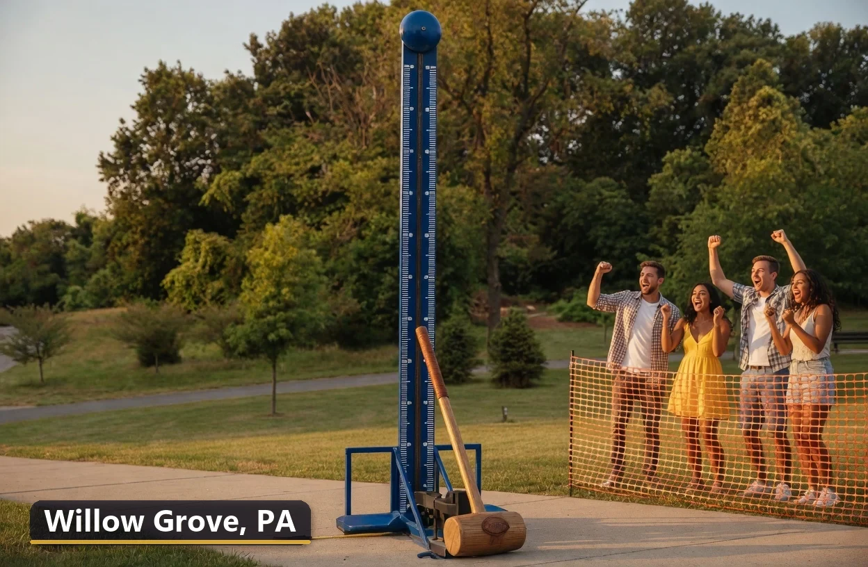 High striker carnival game rental in Willow Grove, Pennsylvania for field days, parties and events