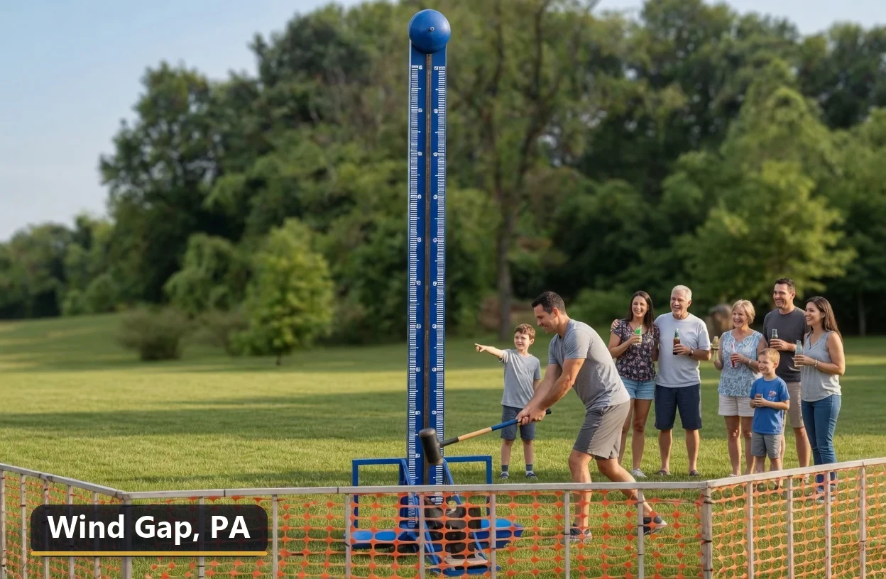 High striker carnival game rental in Wind Gap, Pennsylvania for field days, parties and events
