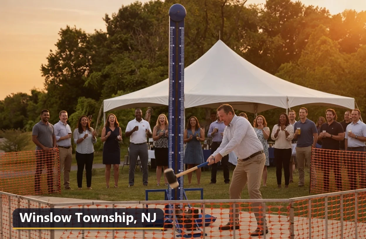 High striker carnival game rental in Winslow Township, New Jersey for field days, parties and events