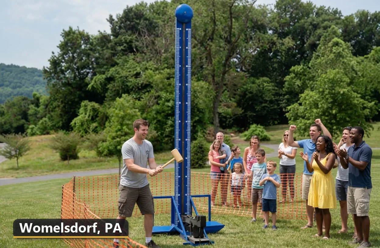 High striker carnival game rental in Womelsdorf, Pennsylvania for field days, parties and events