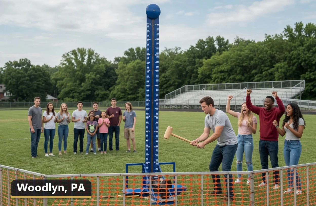 High striker carnival game rental in Woodlyn, Pennsylvania for field days, parties and events