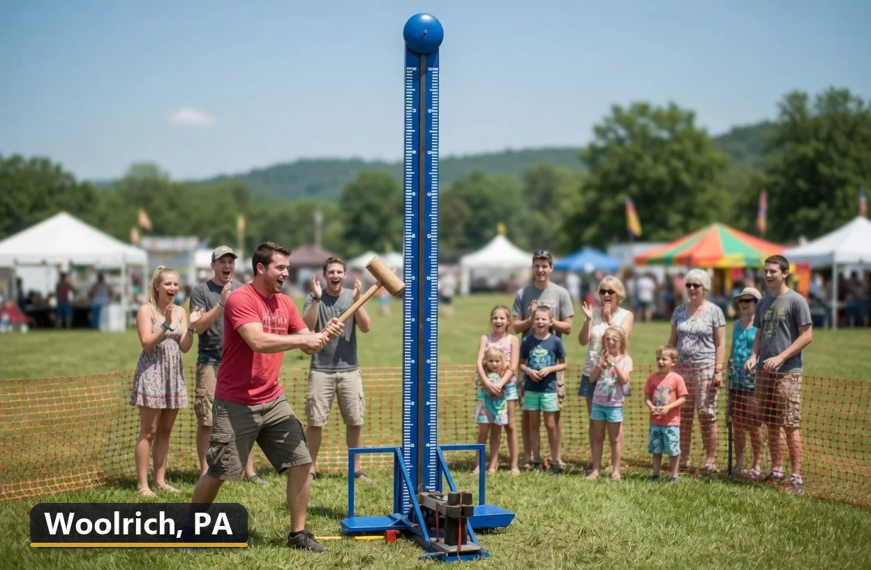 High striker carnival game rental in Woolrich, Pennsylvania for field days, parties and events