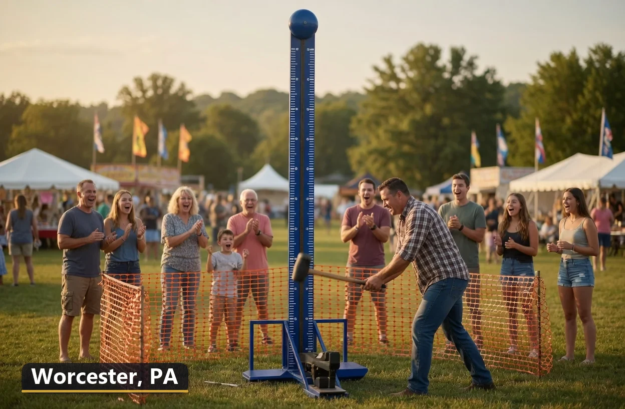 High striker carnival game rental in Worcester, Pennsylvania for field days, parties and events