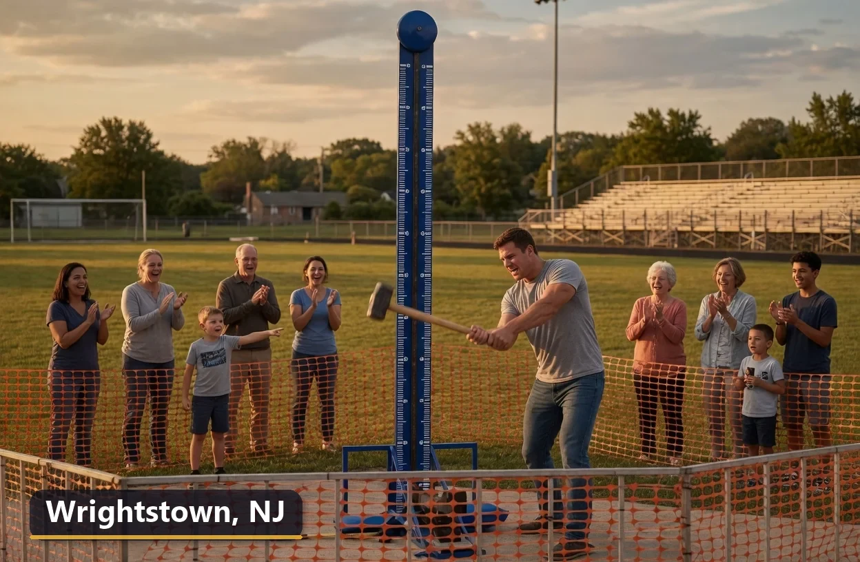 High striker carnival game rental in Wrightstown, New Jersey for field days, parties and events