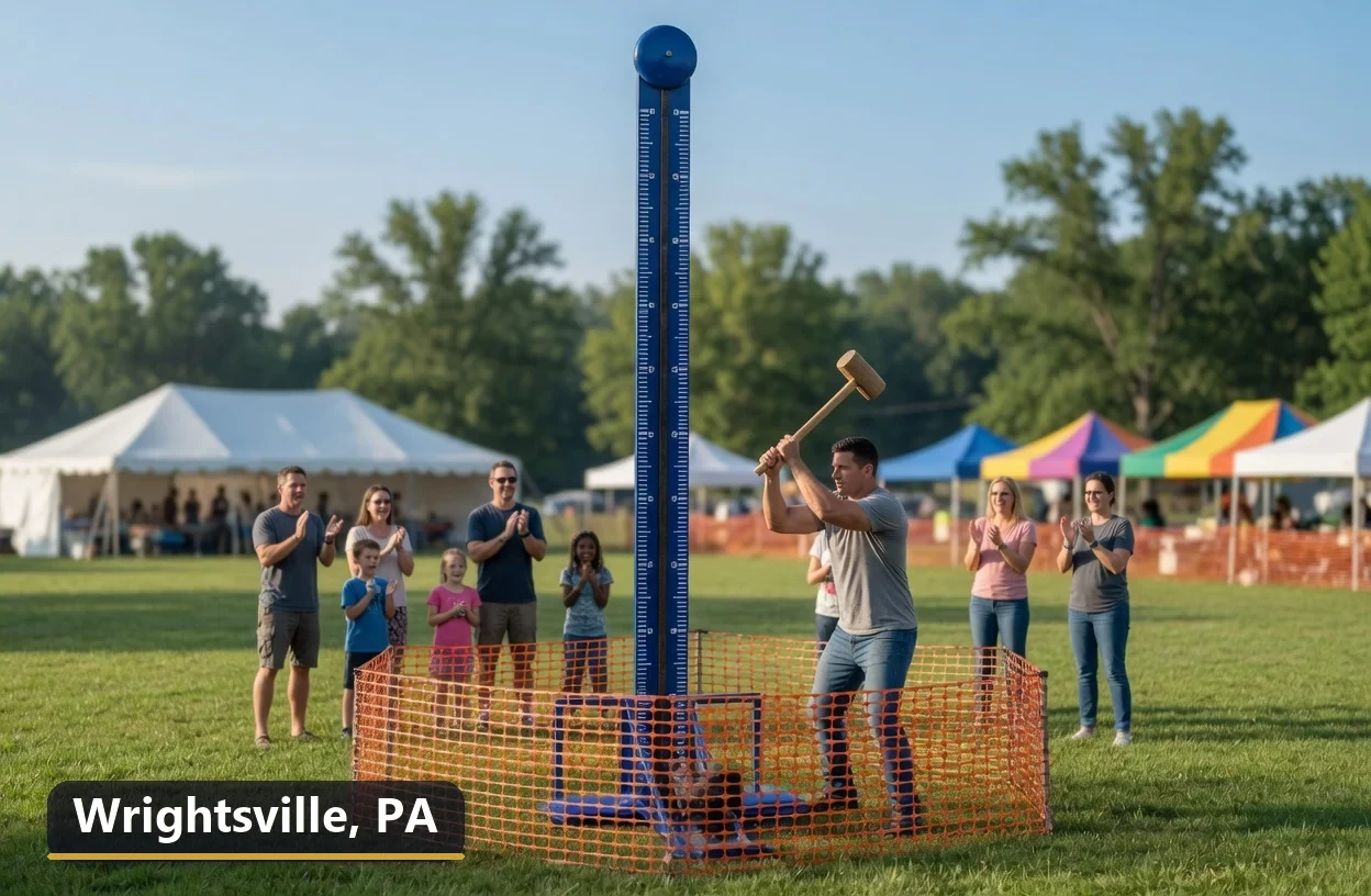 High striker carnival game rental in Wrightsville, Pennsylvania for field days, parties and events