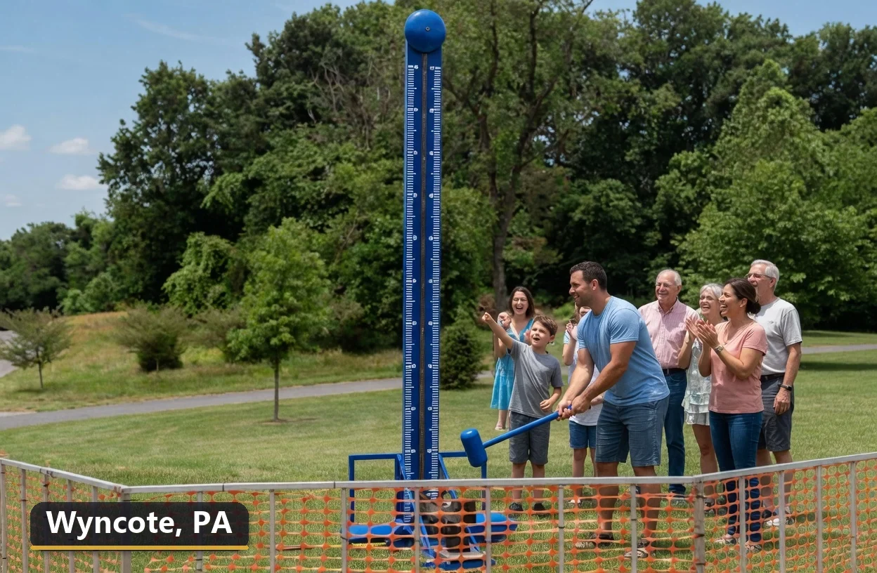 High striker carnival game rental in Wyncote, Pennsylvania for field days, parties and events