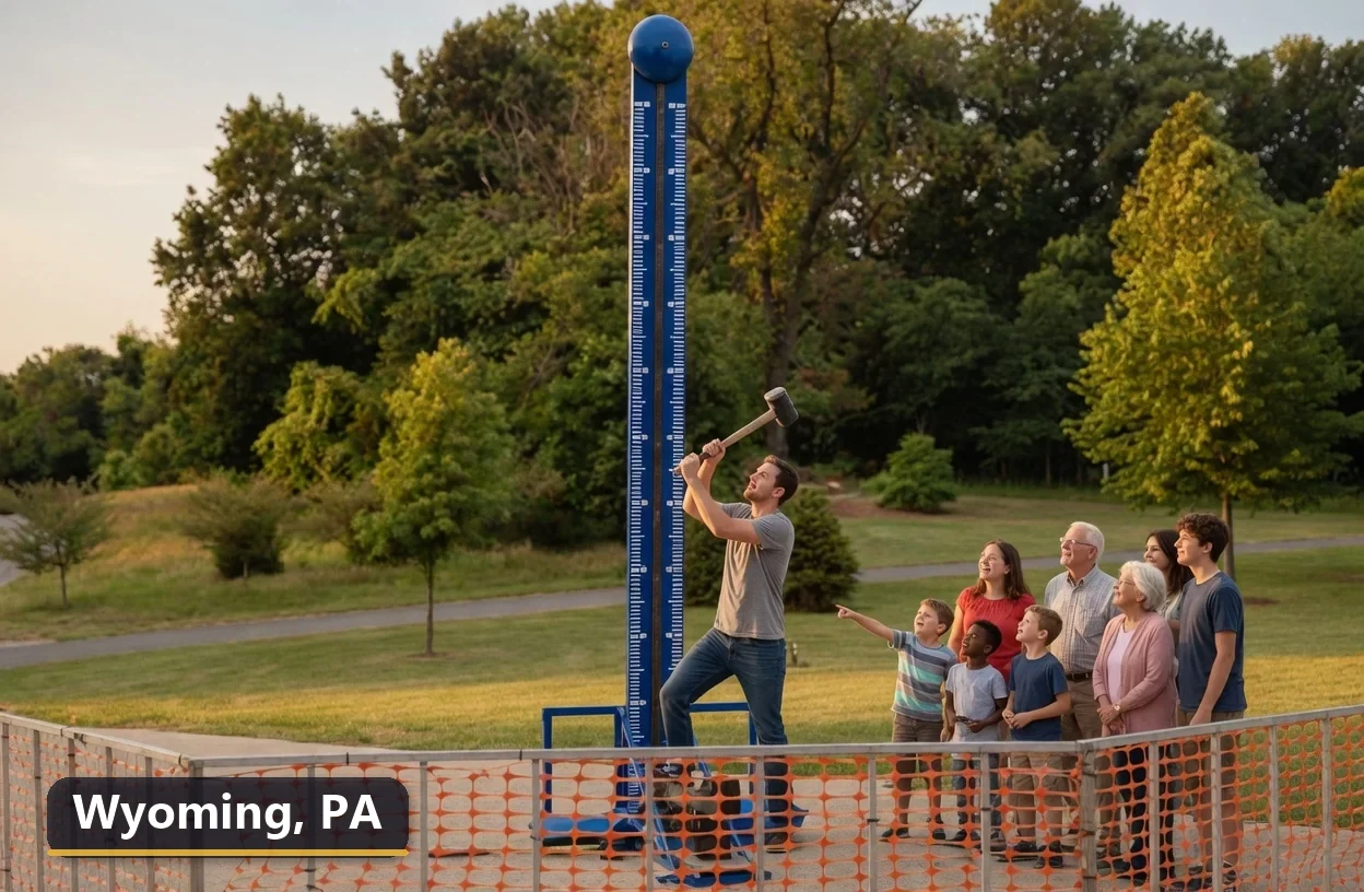 High striker carnival game rental in Wyoming, Pennsylvania for field days, parties and events