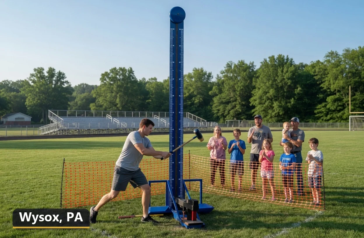 High striker carnival game rental in Wysox, Pennsylvania for field days, parties and events