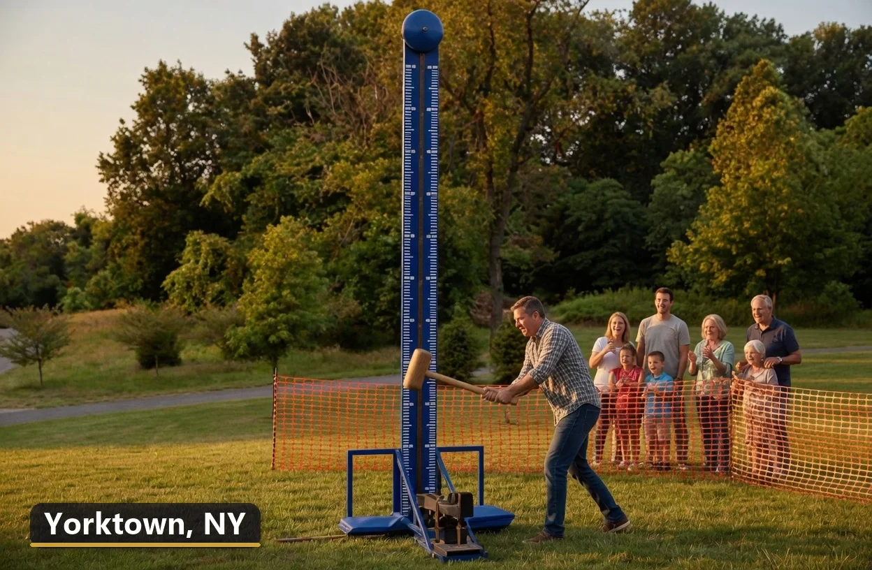 High striker carnival game rental in Yorktown, New York for field days, parties and events