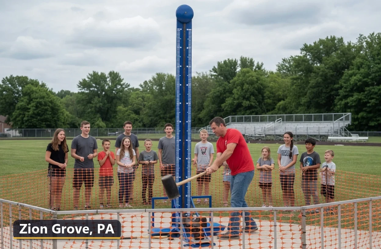High striker carnival game rental in Zion Grove, Pennsylvania for field days, parties and events