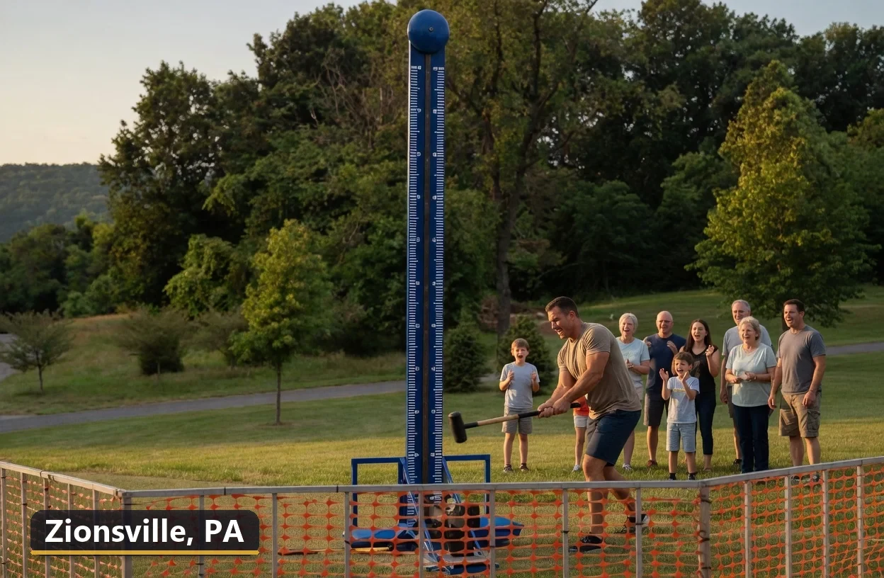 High striker carnival game rental in Zionsville, Pennsylvania for field days, parties and events