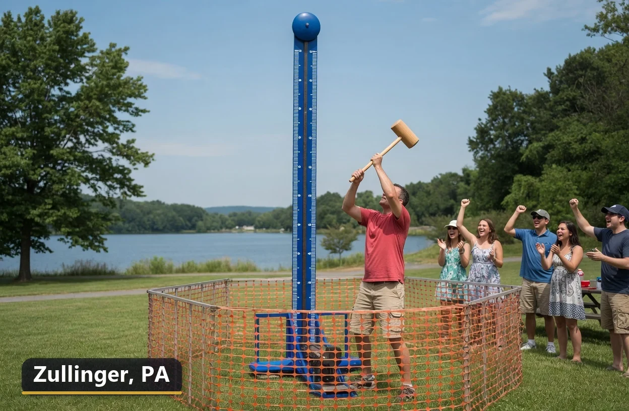 High striker carnival game rental in Zullinger, Pennsylvania for field days, parties and events