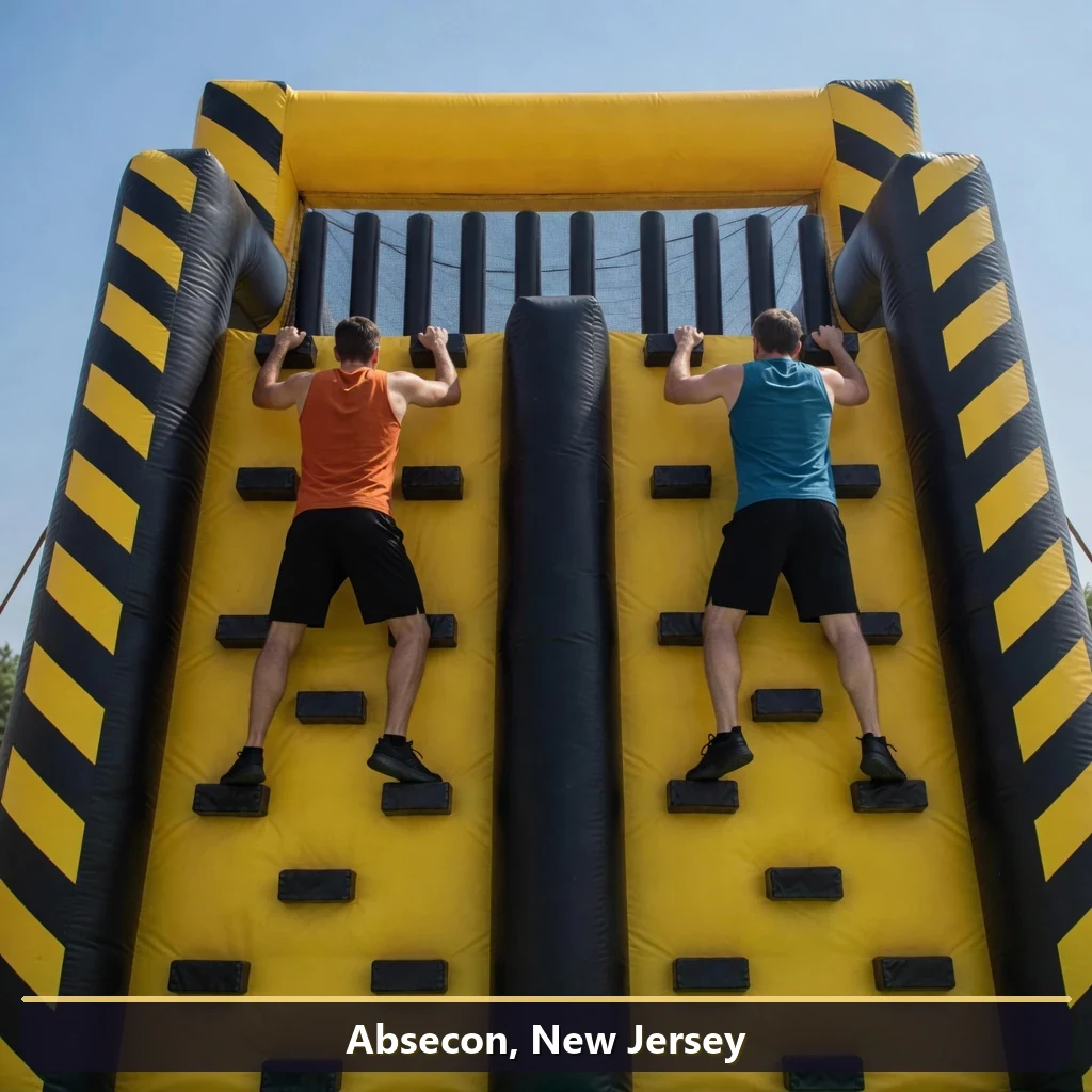 Inflatable obstacle course rental for events in Absecon, New Jersey