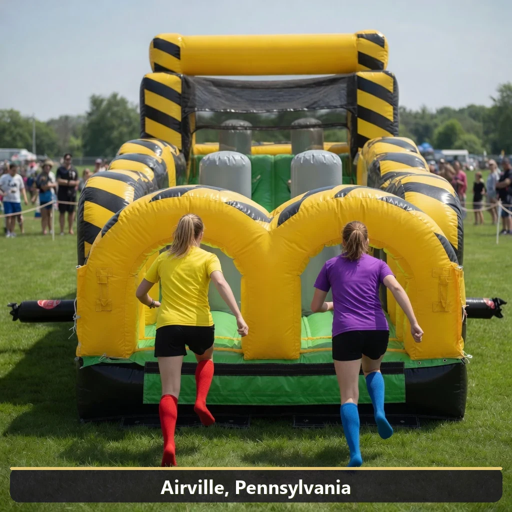 Inflatable obstacle course rental for events in Airville, Pennsylvania