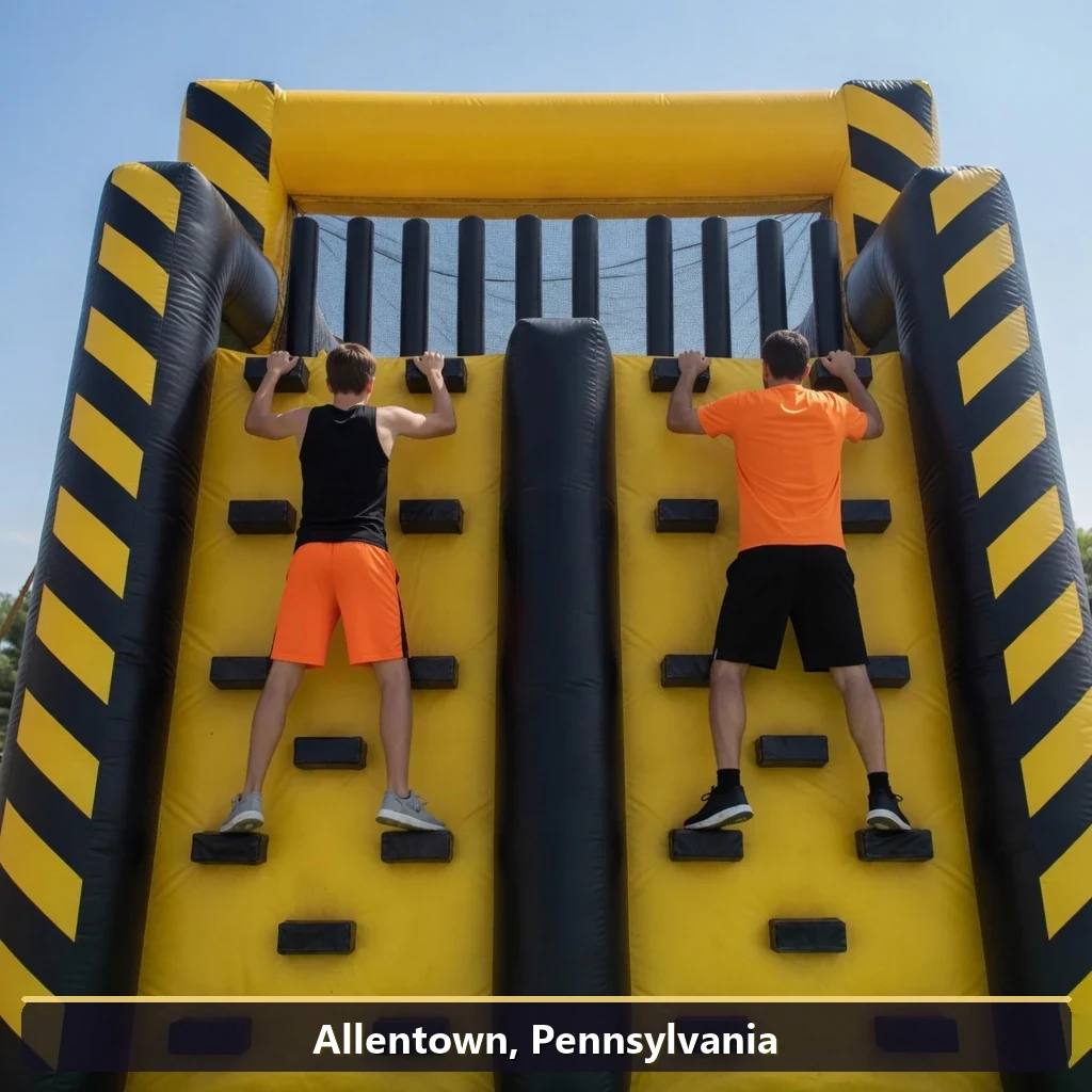 Inflatable obstacle course rental for events in Allentown, Pennsylvania
