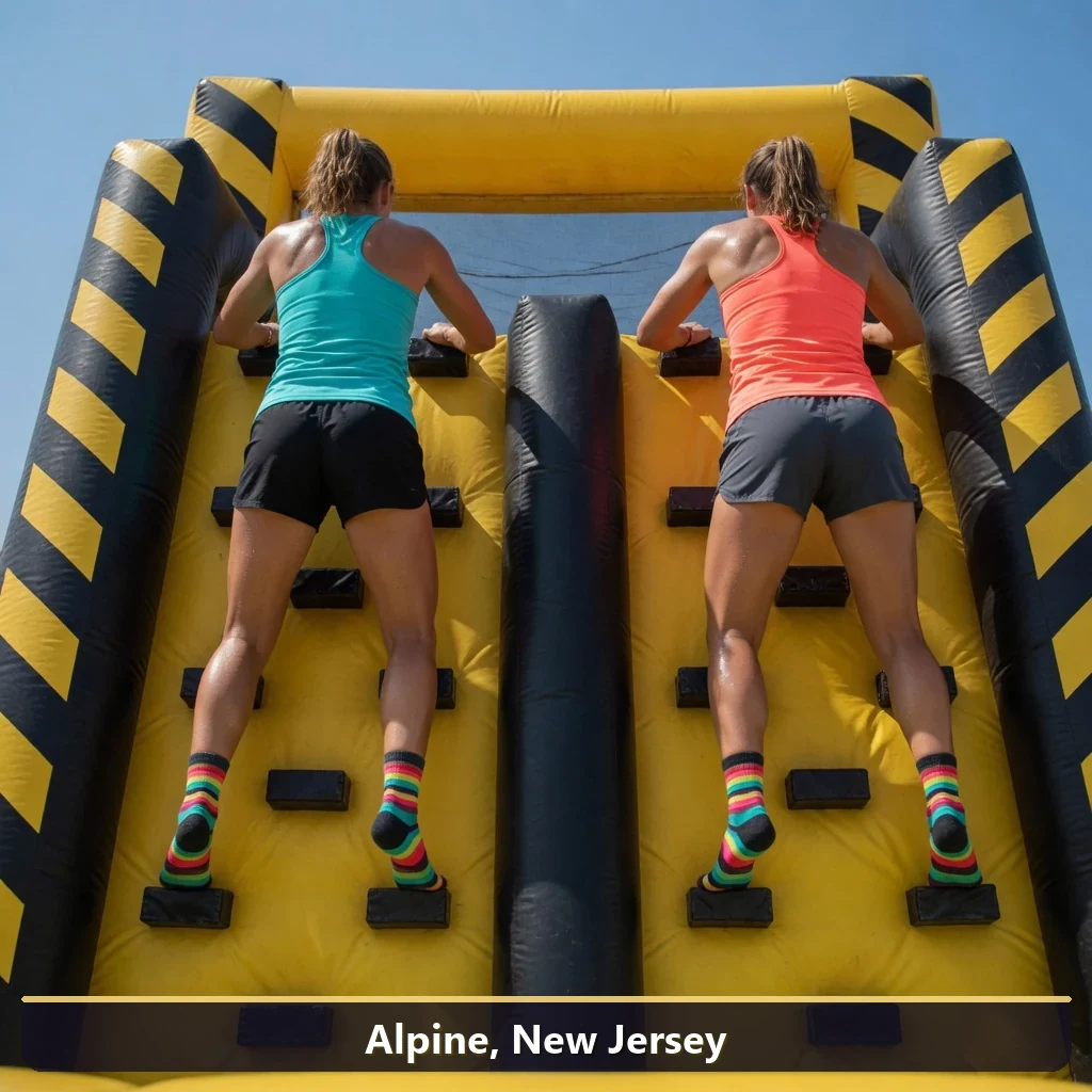 Inflatable obstacle course rental for events in Alpine, New Jersey