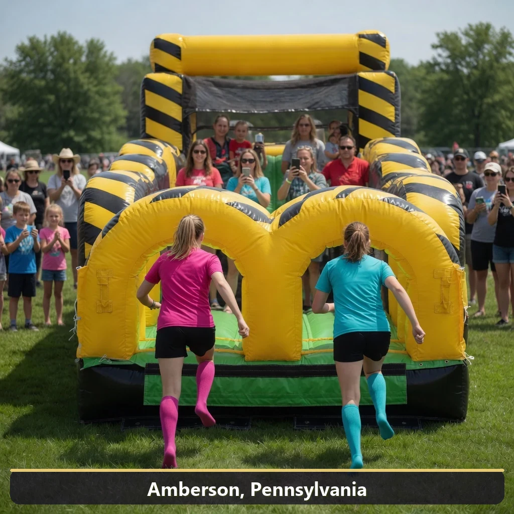 Inflatable obstacle course rental for events in Amberson, Pennsylvania