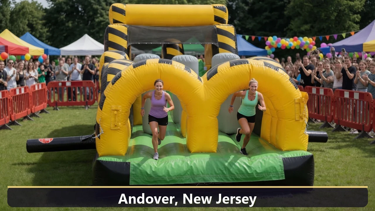 Inflatable obstacle course rental for events in Andover, New Jersey