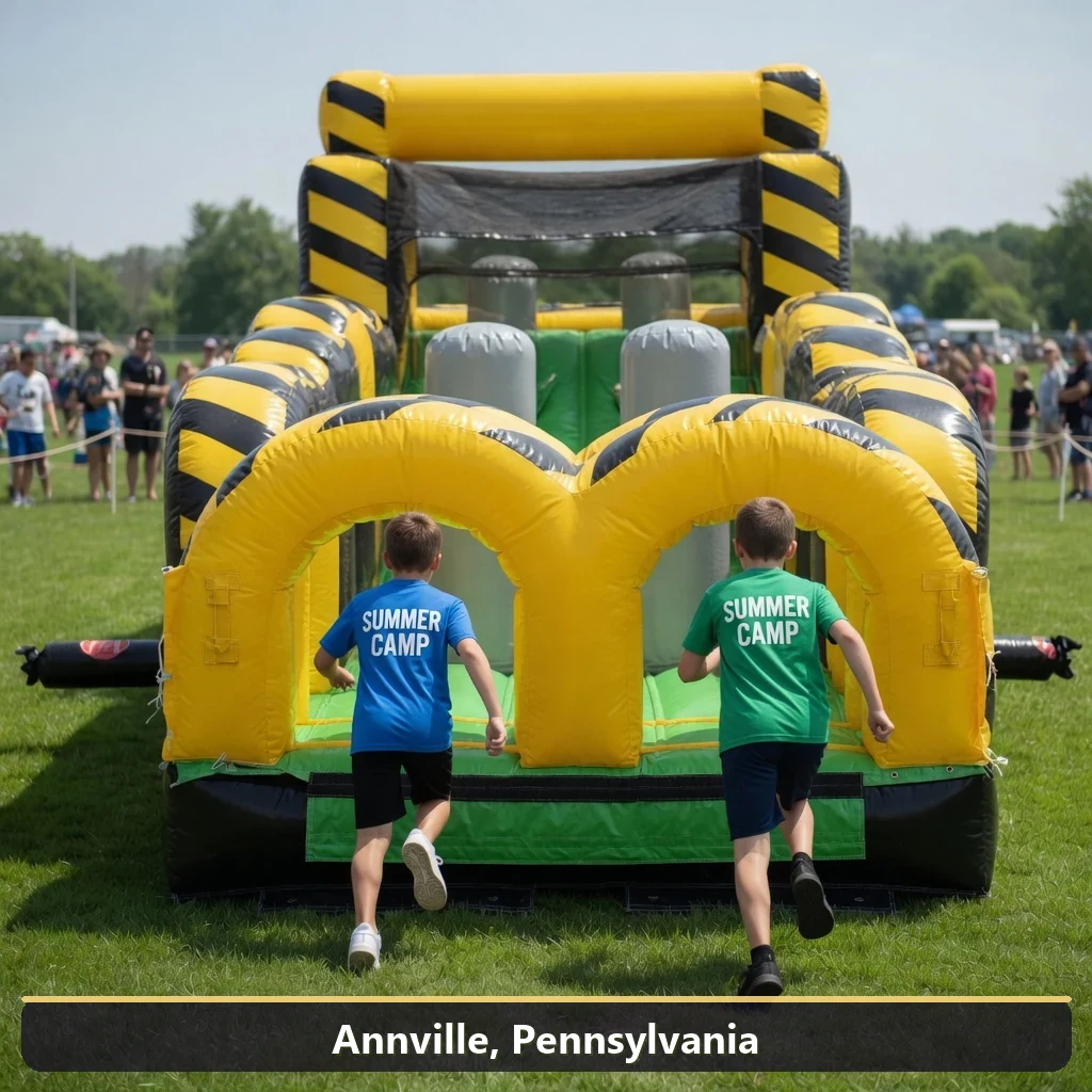 Inflatable obstacle course rental for events in Annville, Pennsylvania
