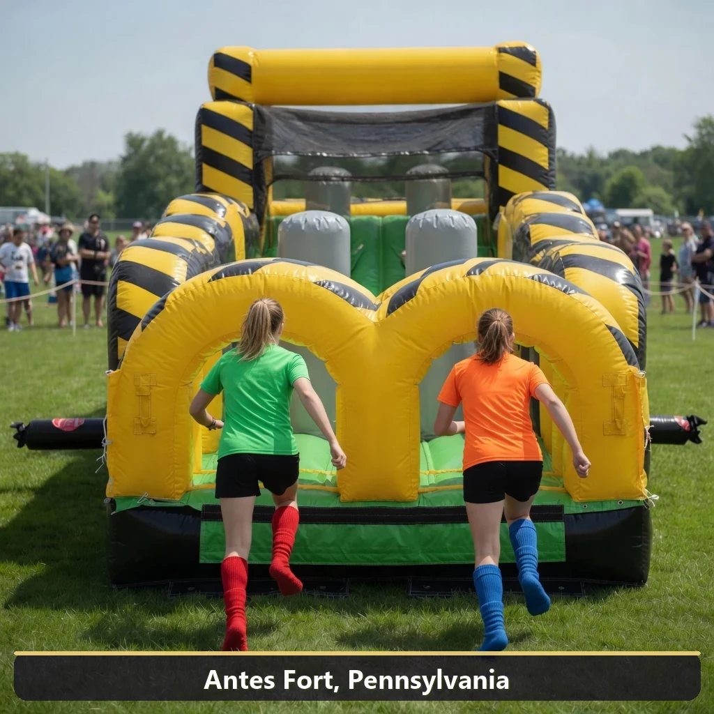 Inflatable obstacle course rental for events in Antes Fort, Pennsylvania
