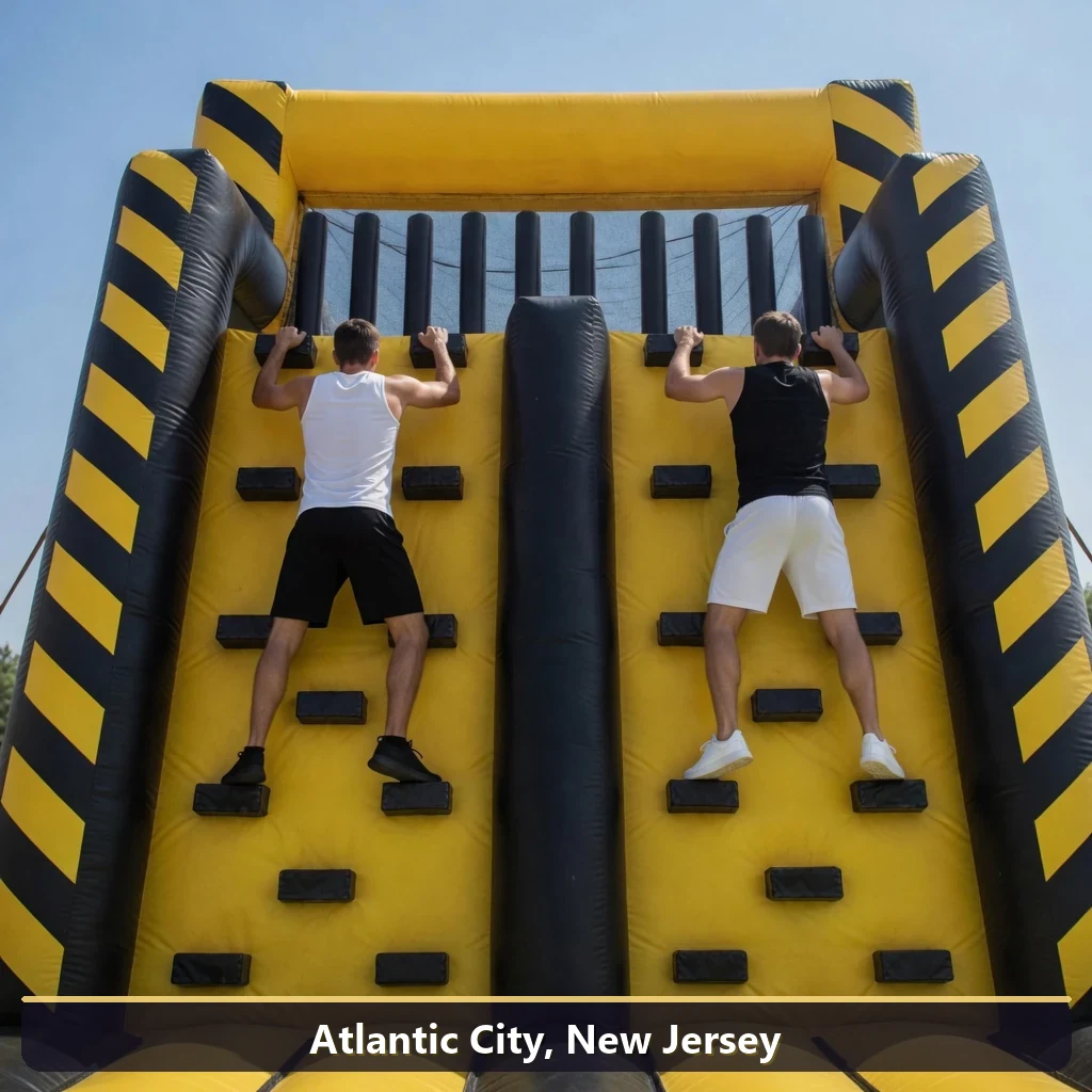 Inflatable obstacle course rental for events in Atlantic City, New Jersey