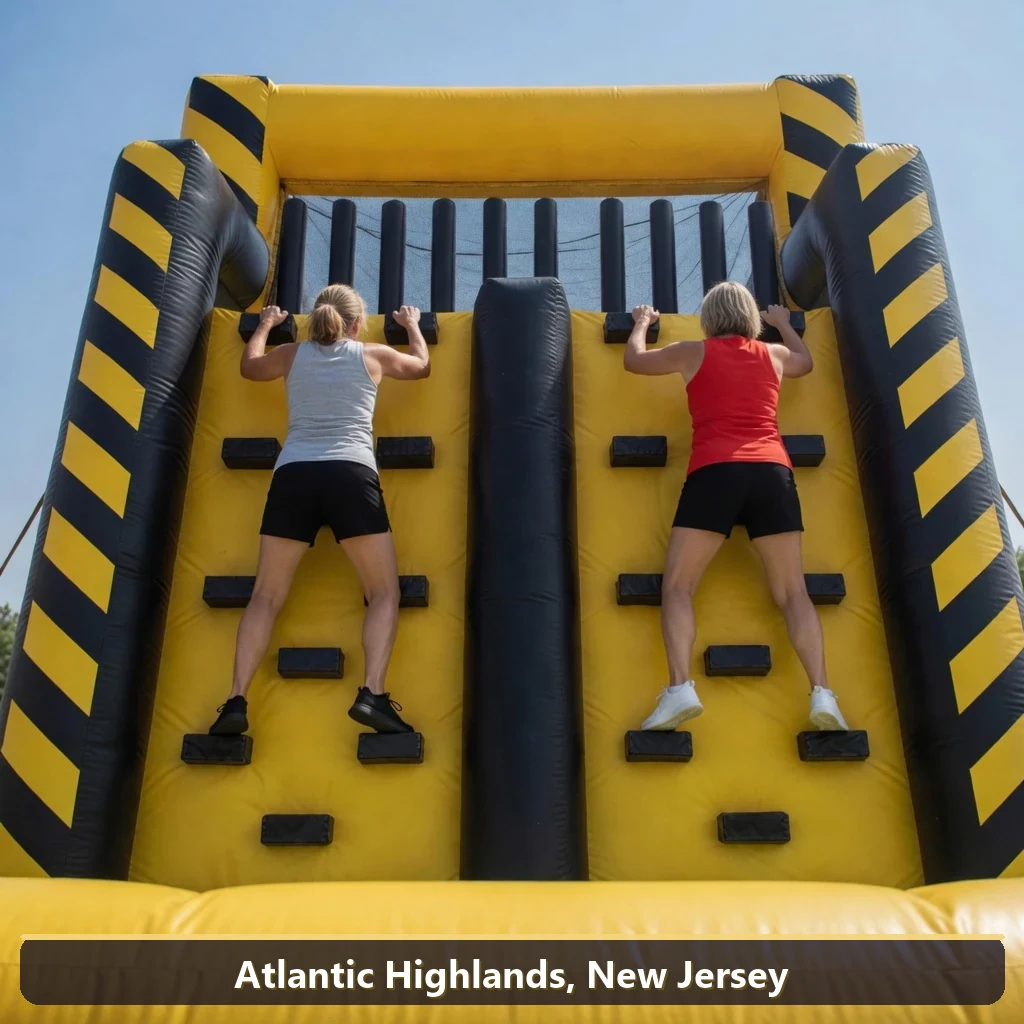 Inflatable obstacle course rental for events in Atlantic Highlands, New Jersey