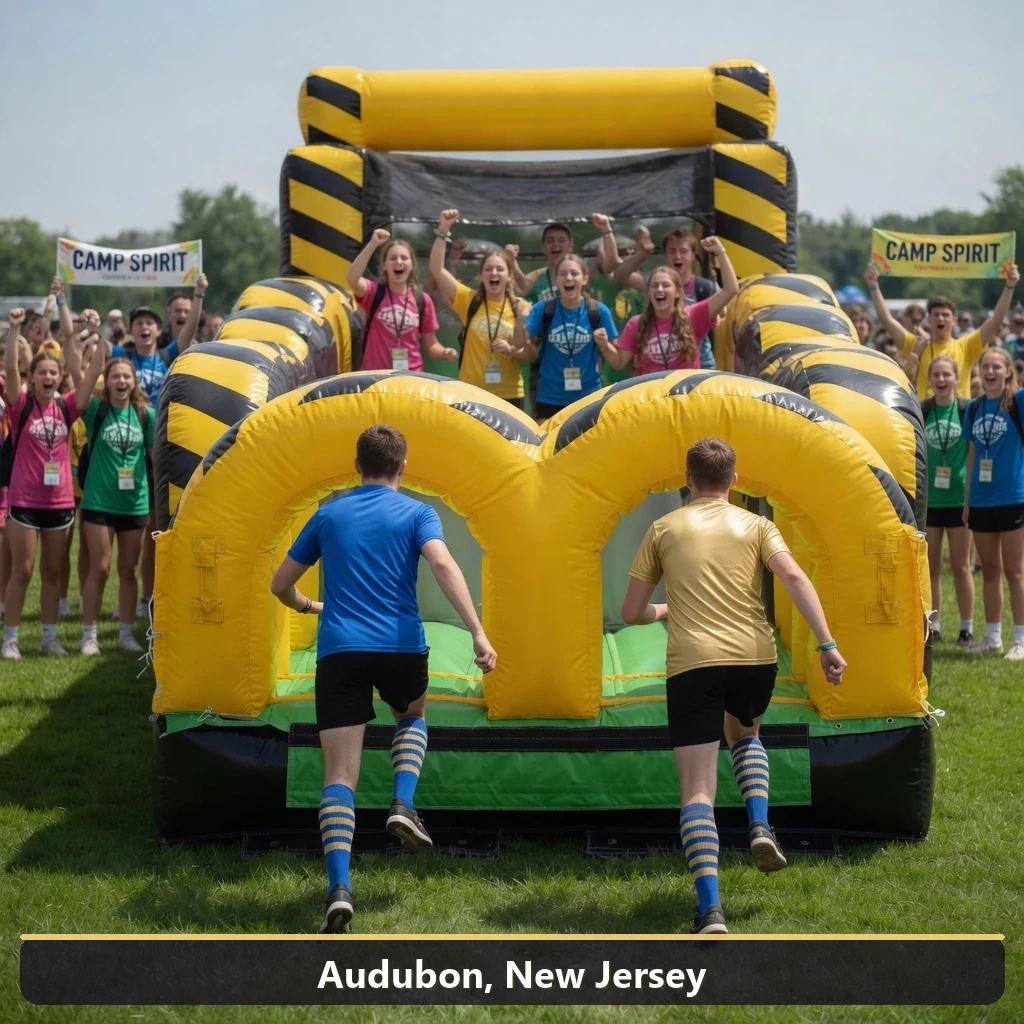 Inflatable obstacle course rental for events in Audubon, New Jersey