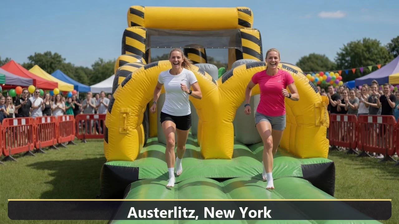 Inflatable obstacle course rental for events in Austerlitz, New York