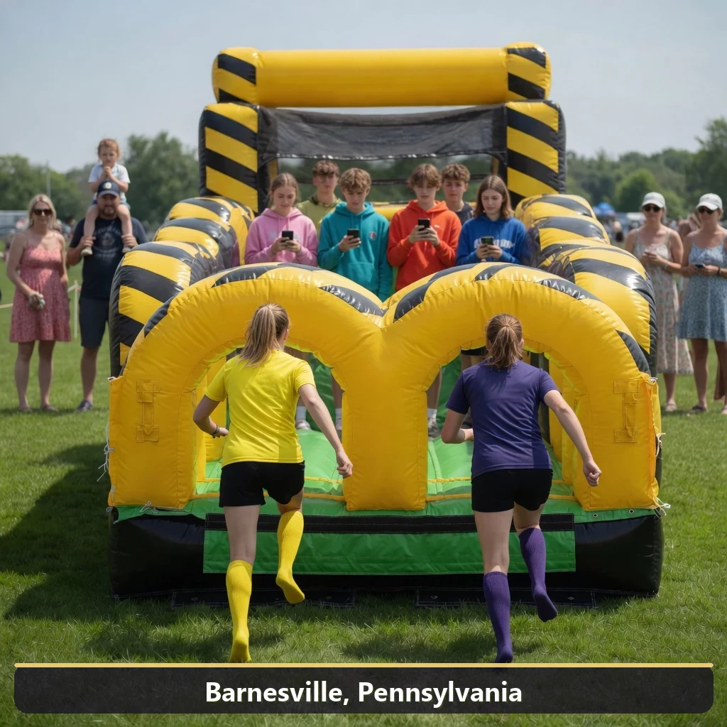 Inflatable obstacle course rental for events in Barnesville, Pennsylvania