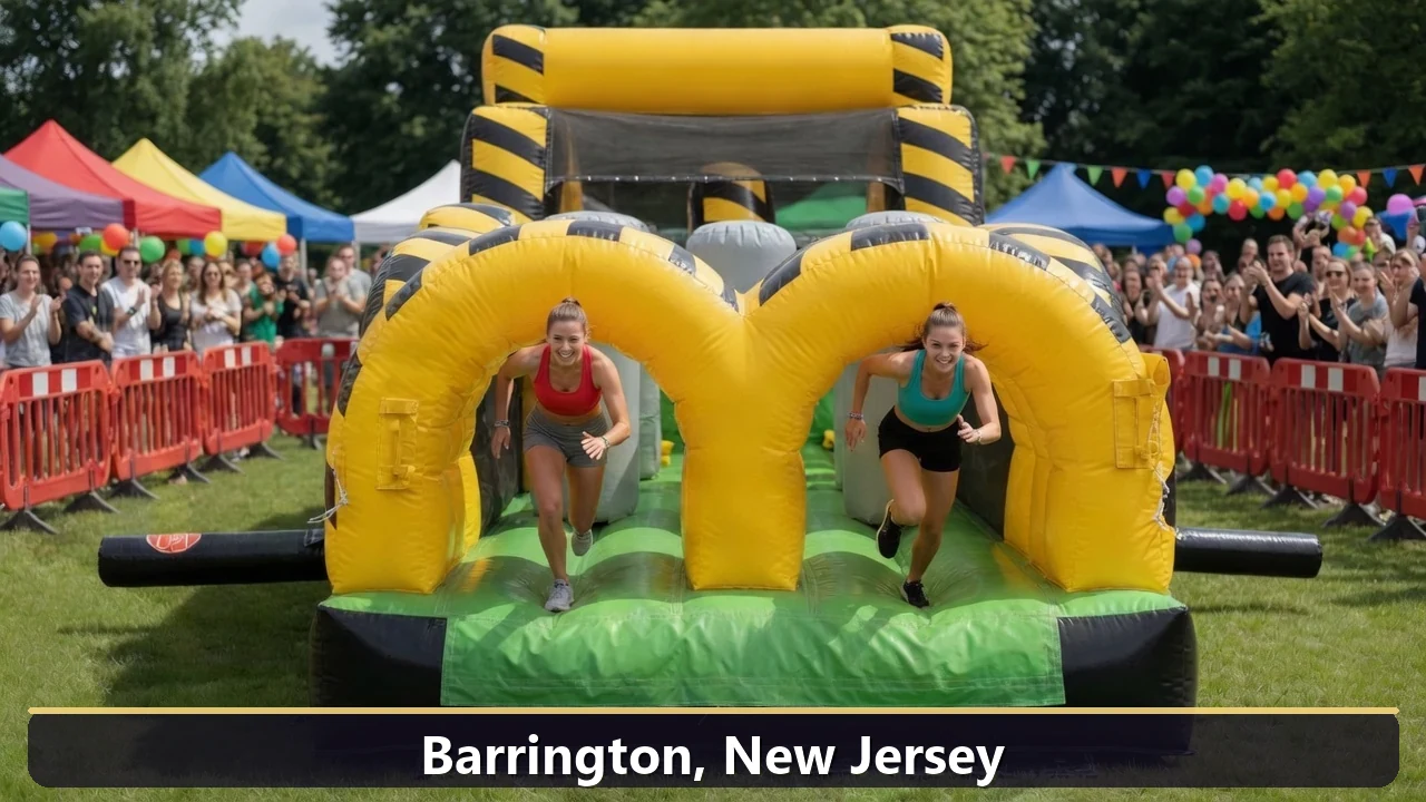Inflatable obstacle course rental for events in Barrington, New Jersey