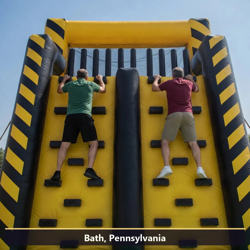 Inflatable obstacle course rental for events in Bath, Pennsylvania