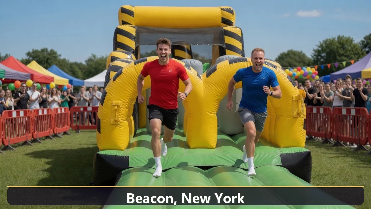 Inflatable obstacle course rental for events in Beacon, New York