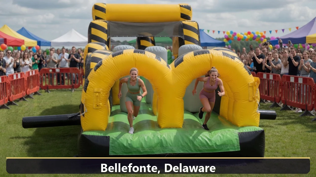 Inflatable obstacle course rental for events in Bellefonte, Delaware