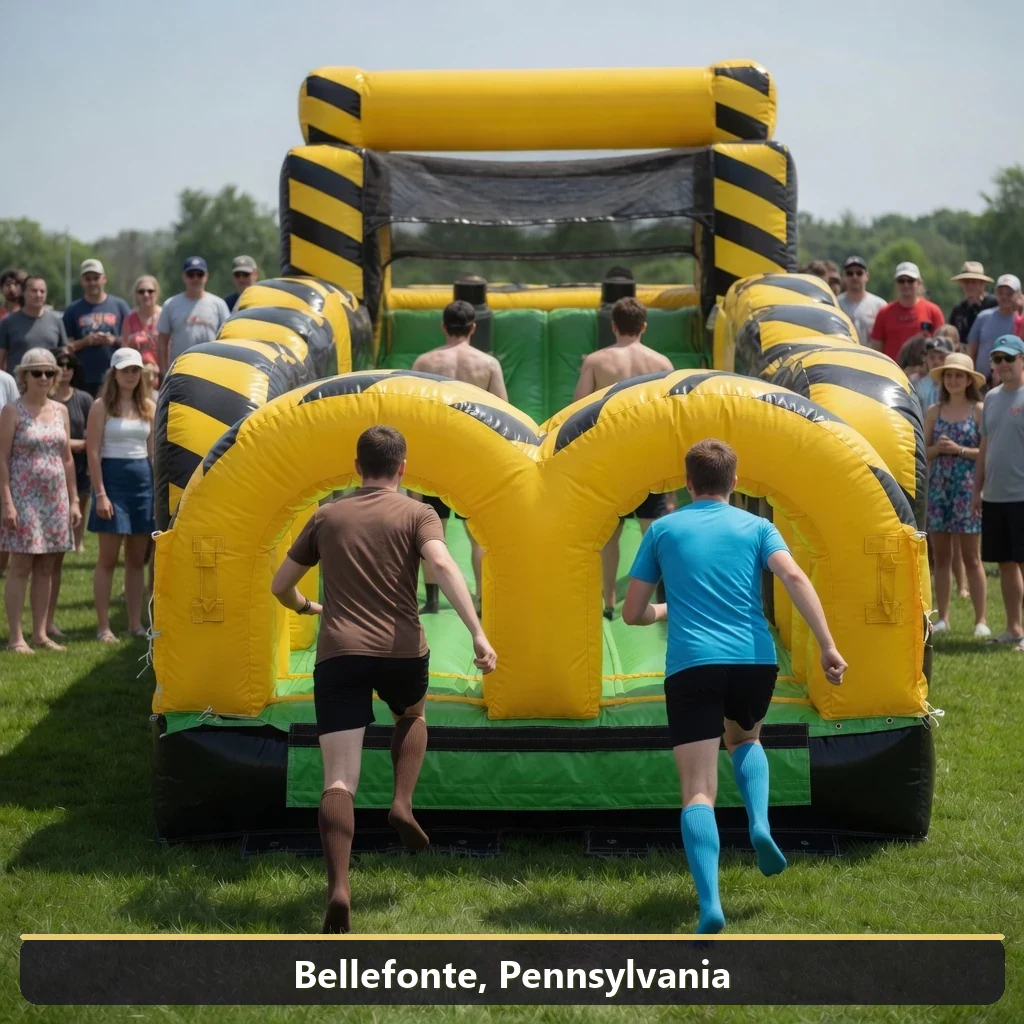 Inflatable obstacle course rental for events in Bellefonte, Pennsylvania