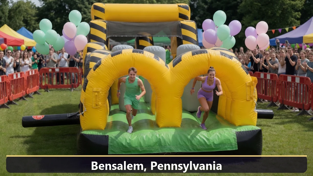 Inflatable obstacle course rental for events in Bensalem, Pennsylvania
