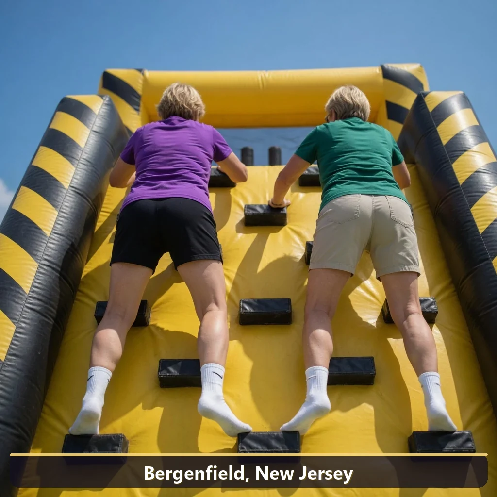 Inflatable obstacle course rental for events in Bergenfield, New Jersey